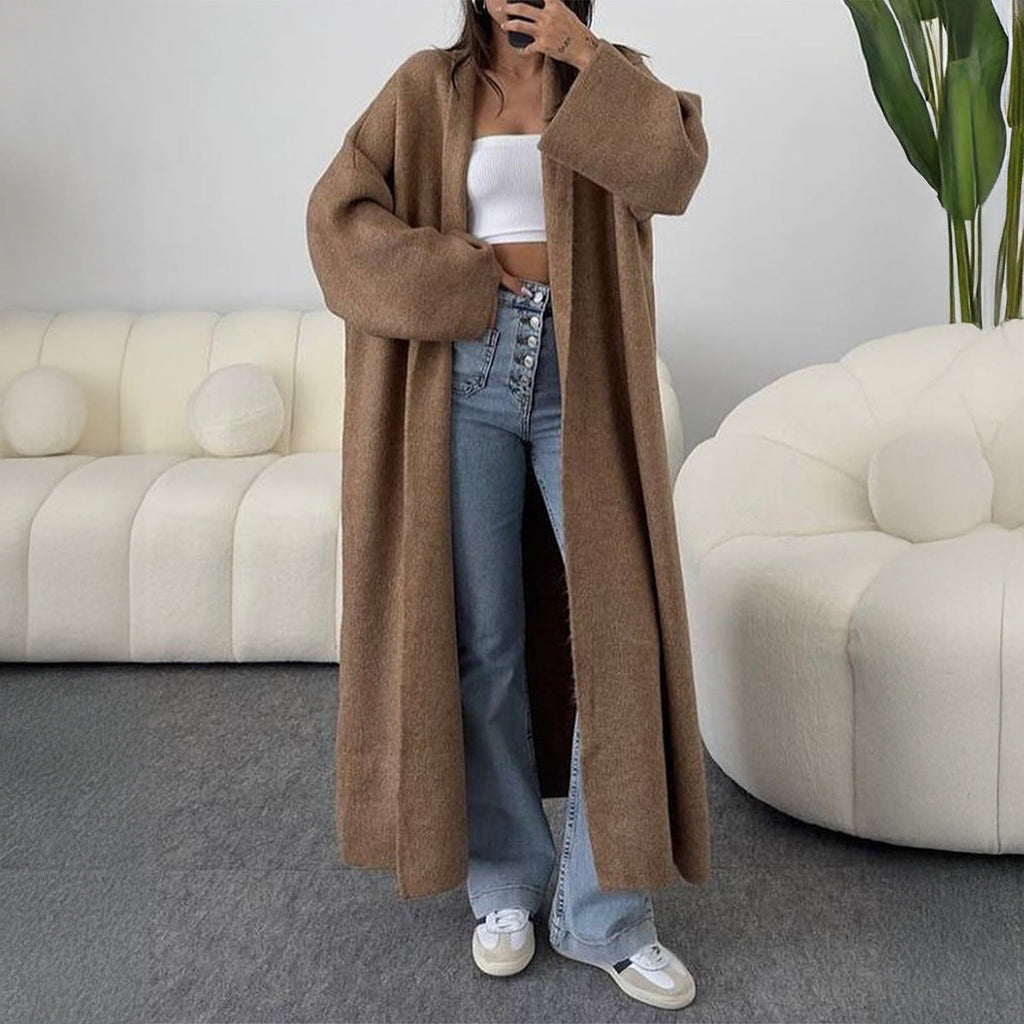 Long Sleeve Wool Overcoat Trench Coat Sweaters Women Clothing Autumn Winter by Wanita Store