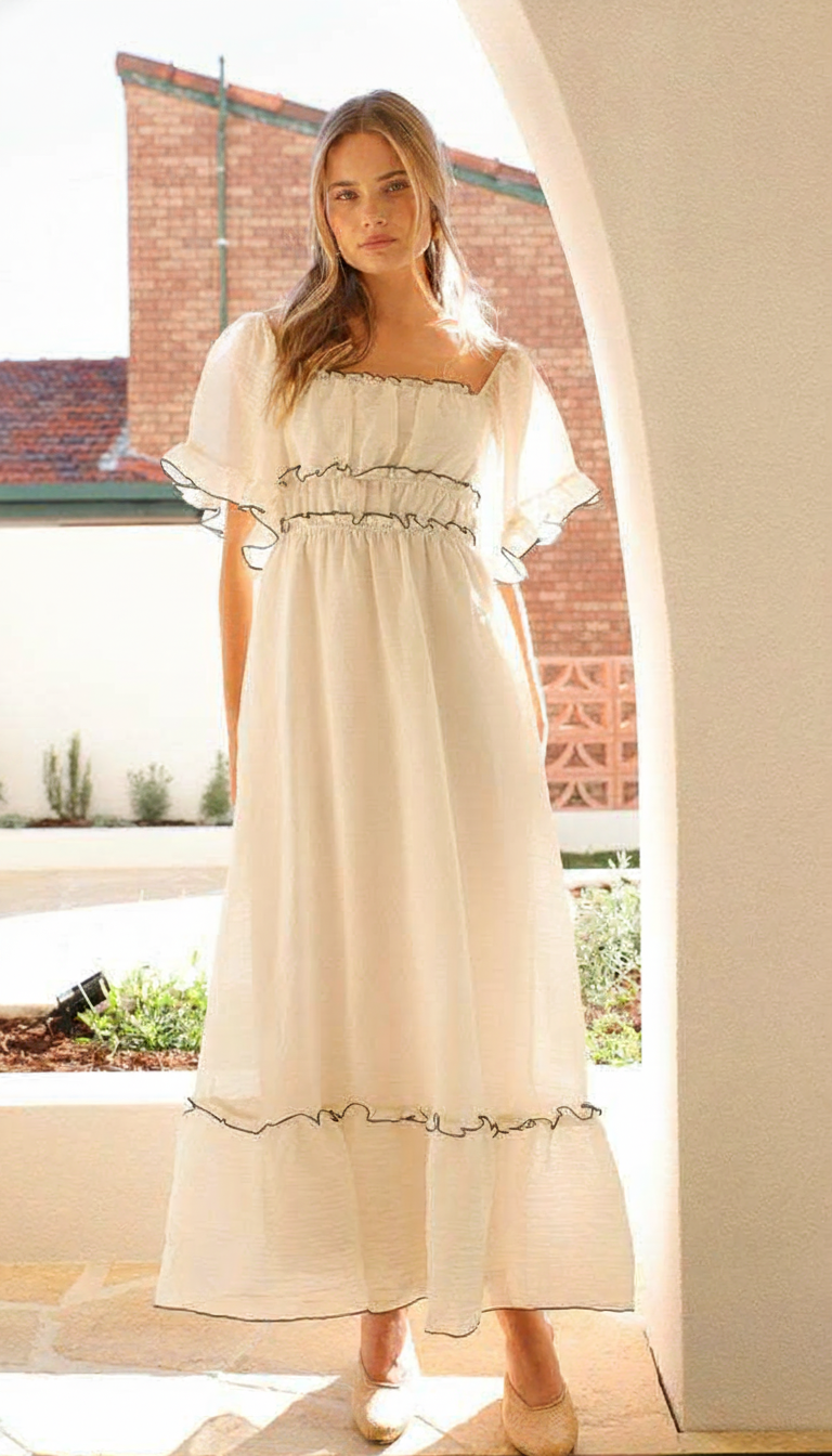 Single Summer Long Fairy Wrinkle Women Clothing Dress by Ragazza