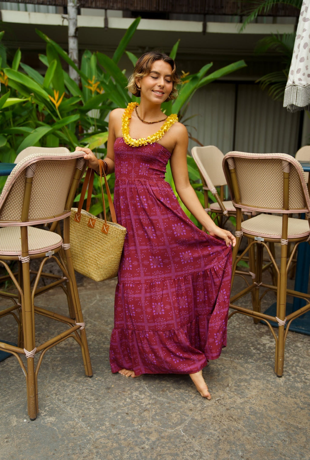 Mango Sunset Maile Dress by EHA Culture