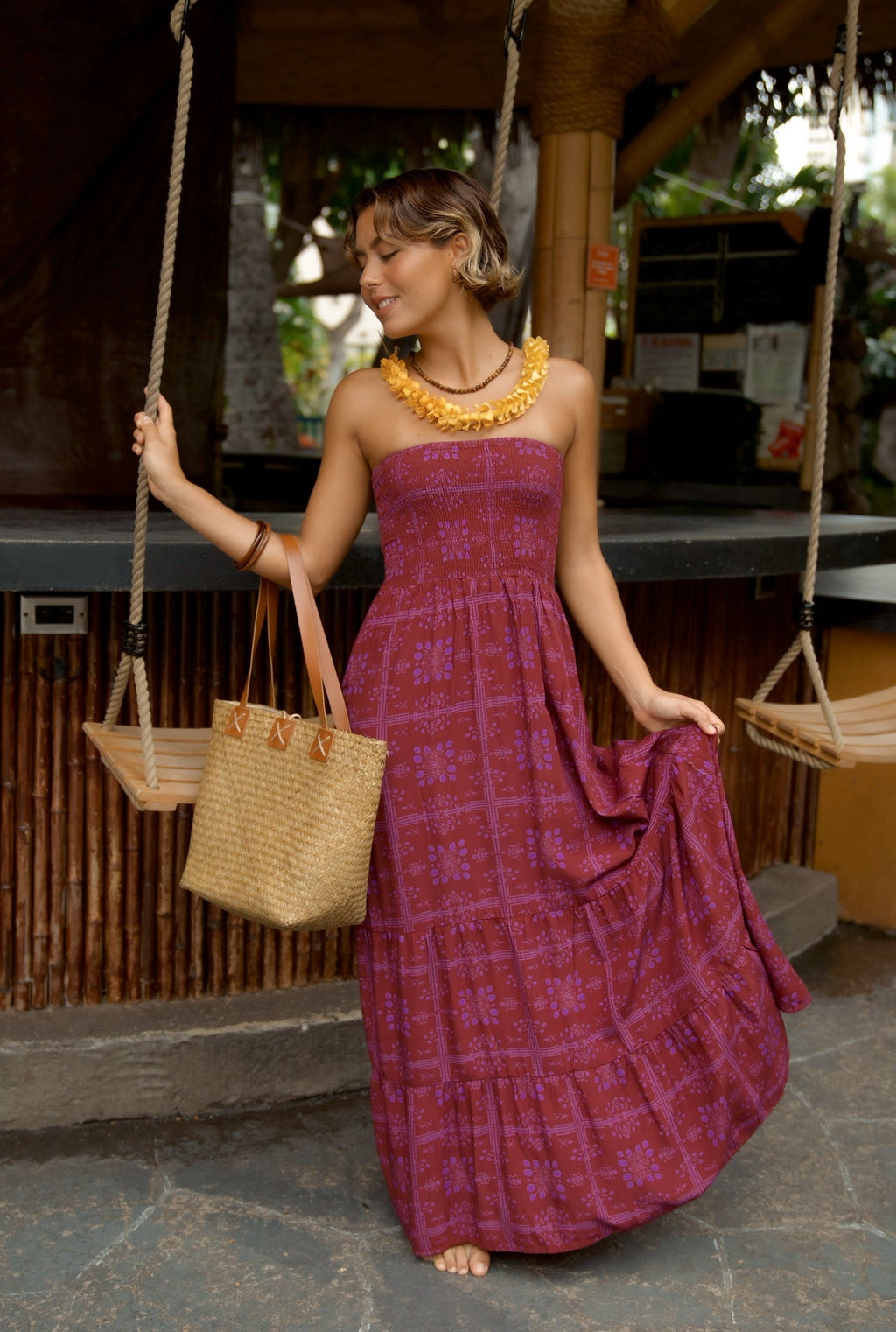 Mango Sunset Maile Dress by EHA Culture