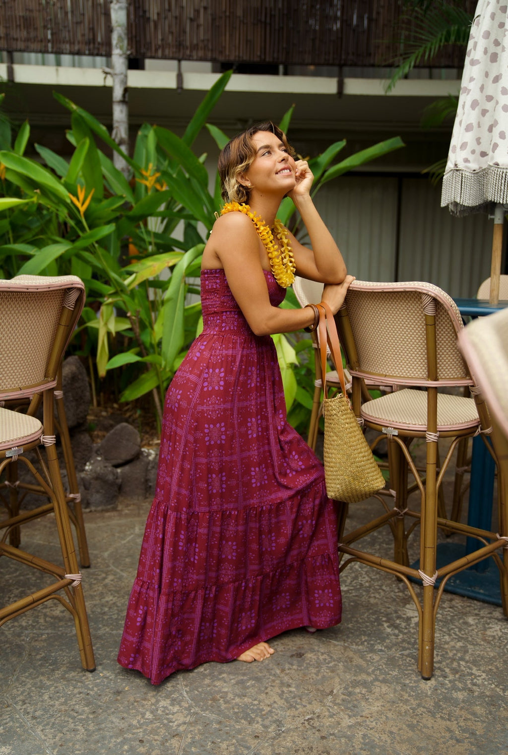 Mango Sunset Maile Dress by EHA Culture