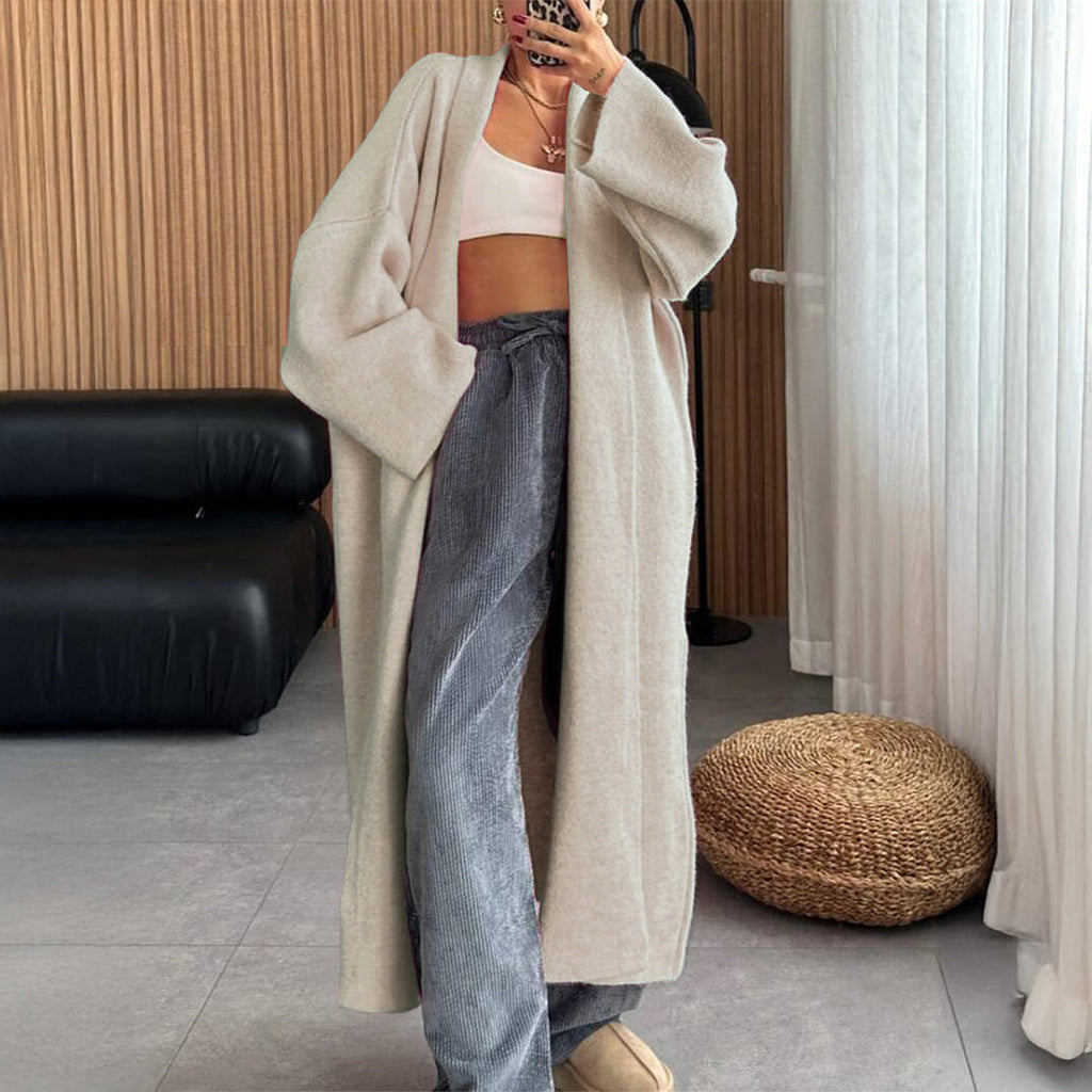 Long Sleeve Wool Overcoat Trench Coat Sweaters Women Clothing Autumn Winter by Wanita Store