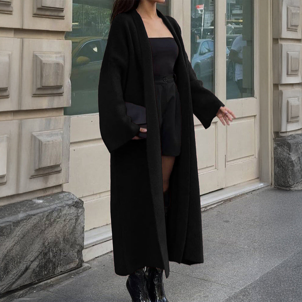 Long Sleeve Wool Overcoat Trench Coat Sweaters Women Clothing Autumn Winter by Wanita Store