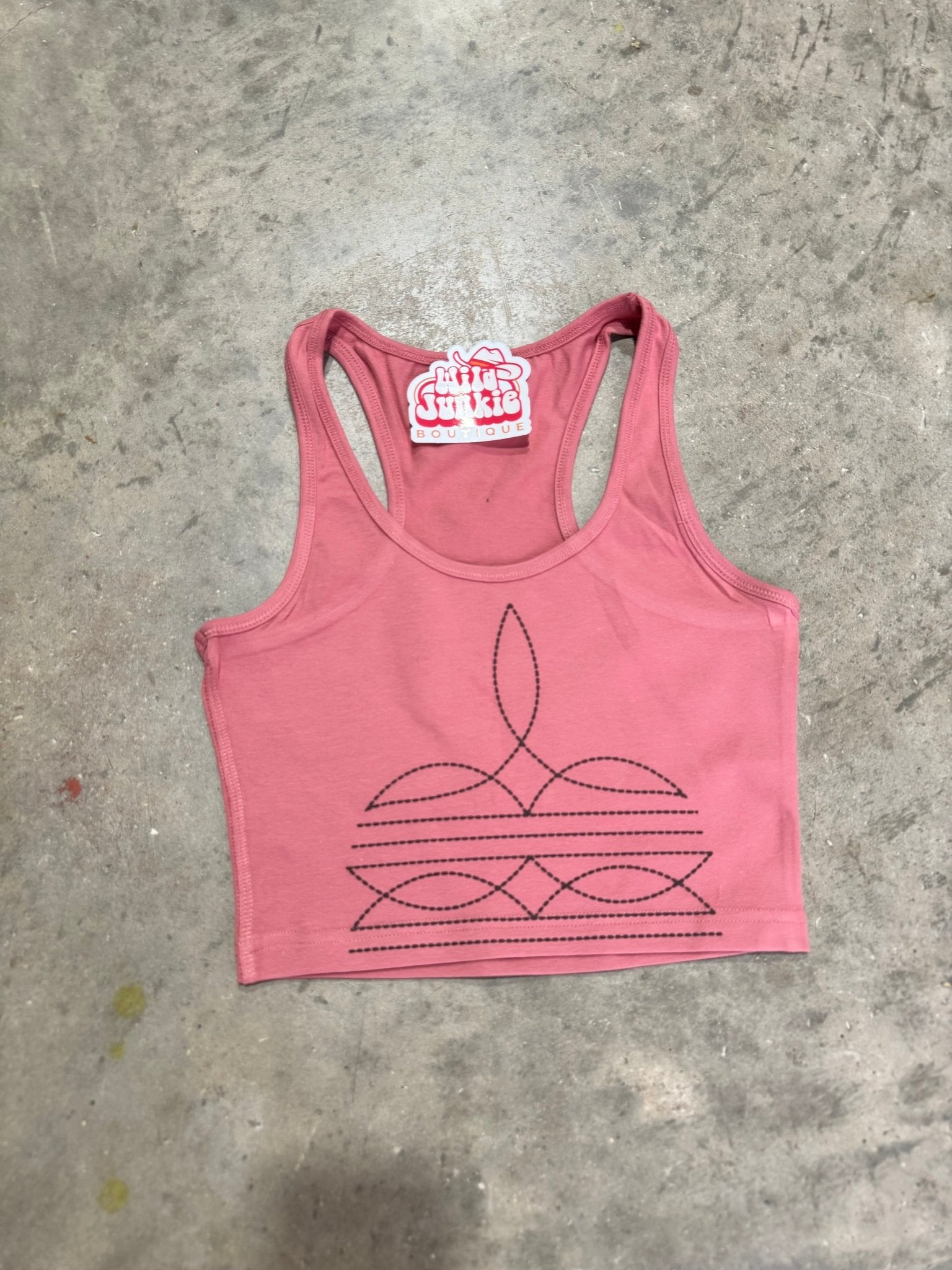The Original, Viral Boot Stitch Western Tank Top by Wild Junkie