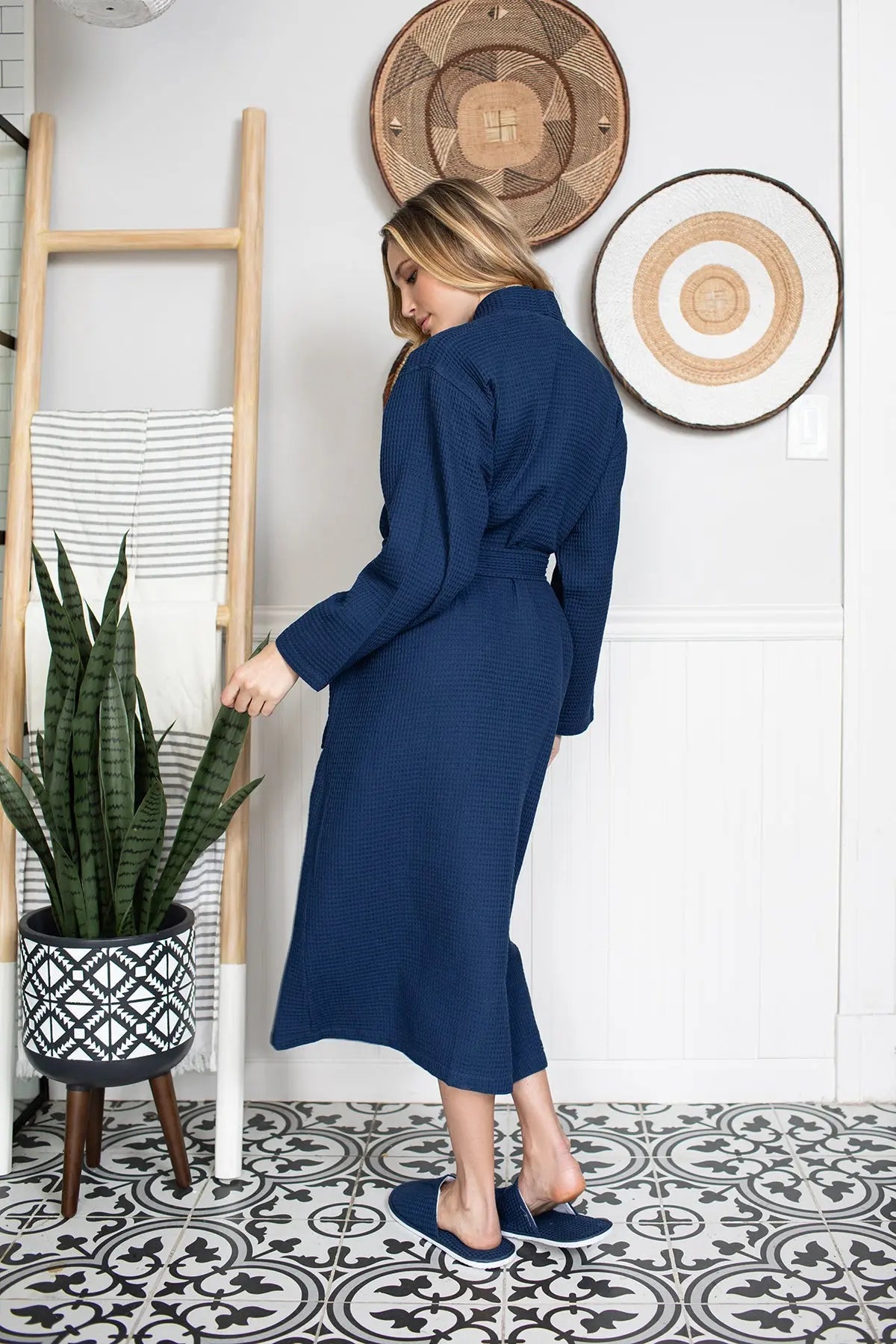 Waffle Robe Womens – Lightweight, Quick-Dry Spa Comfort by Lotus Linen